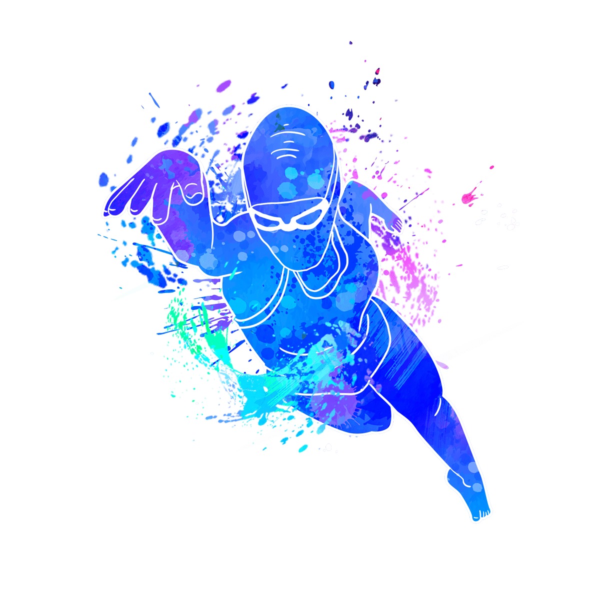 Stroke improvement - swimmer silhouette